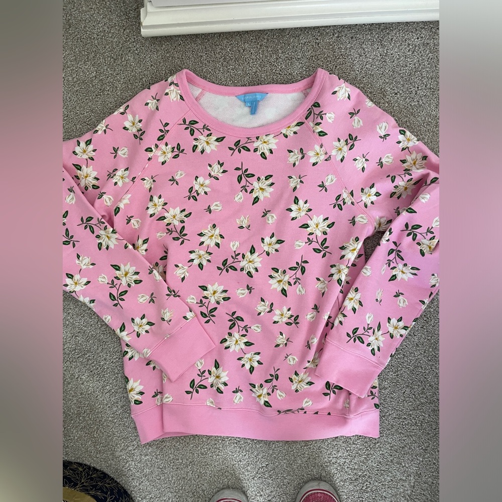 Draper James Pink Magnolia Sweatshirt NWOT Size L